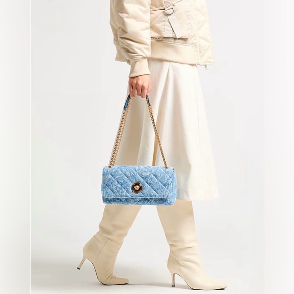 ❌SOLD❌ BRAND NEW Authentic Versace Light Blue Jacquard Bag